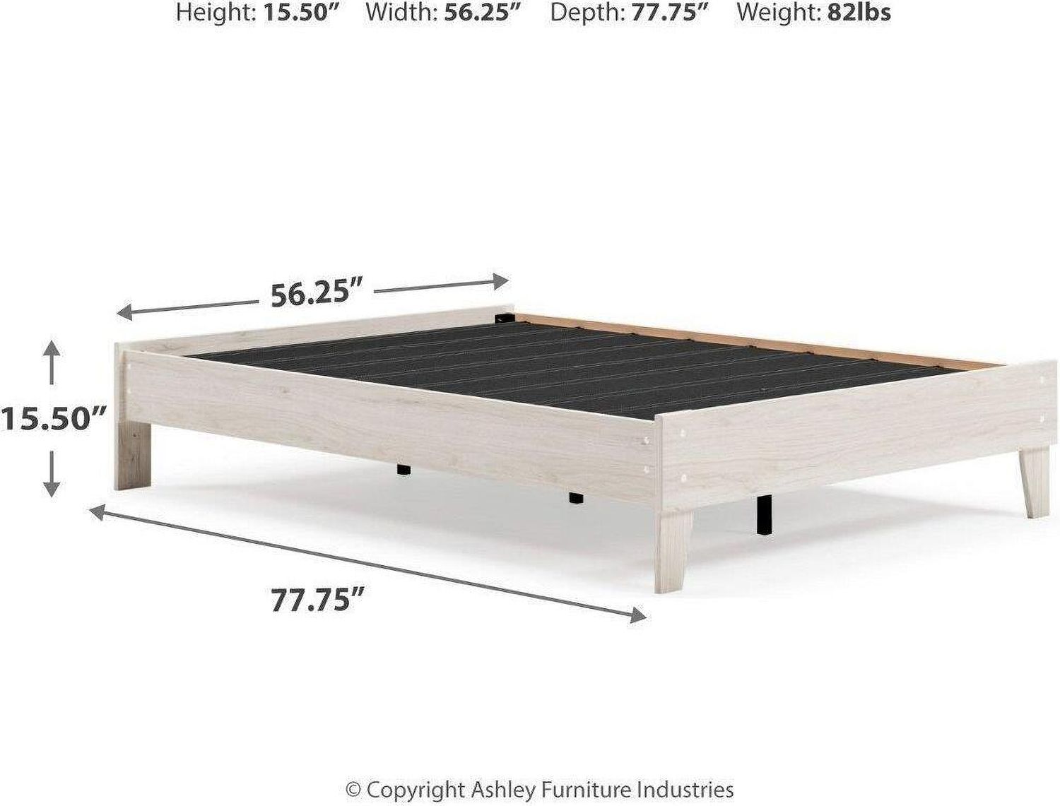 Socalle Light Natural Full Platform Bed EB1864112