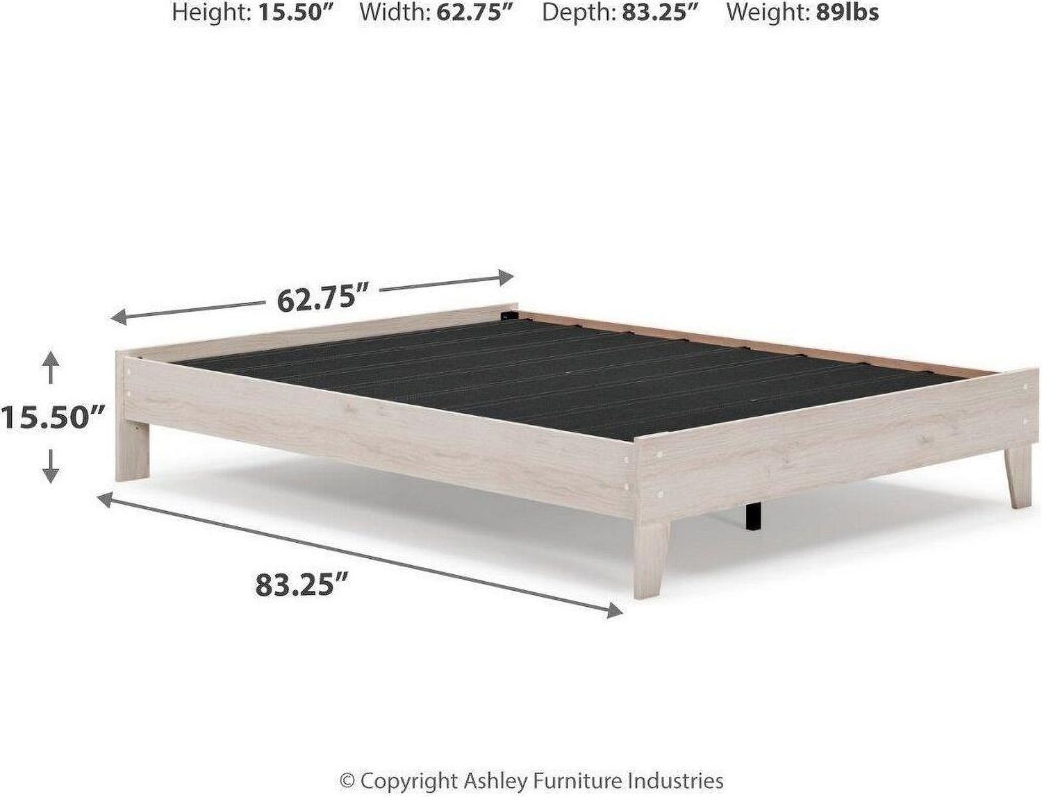 Socalle Light Natural Queen Platform Bed EB1864113