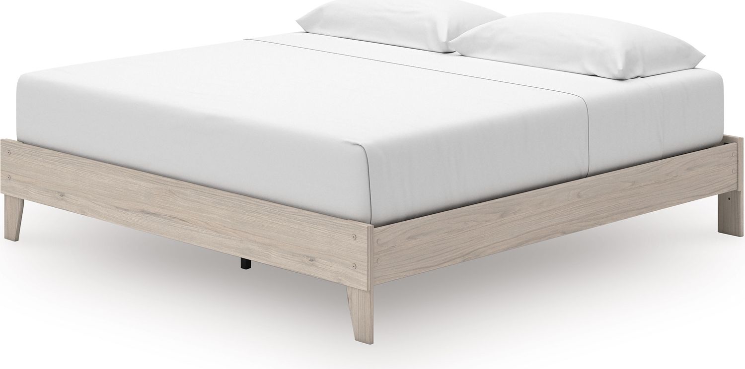 Socalle King Platform Bed In Light Natural EB1864114