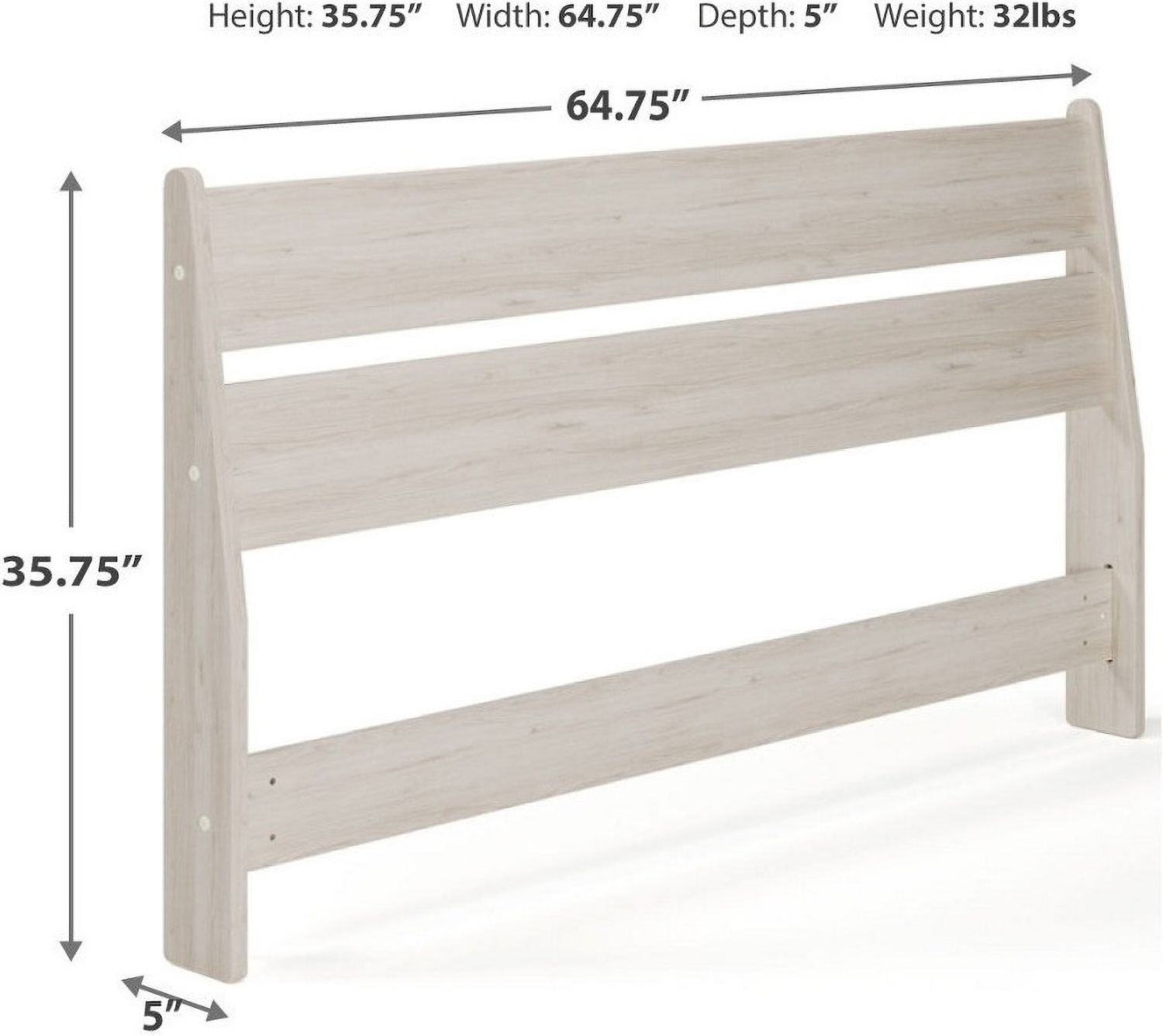 Socalle Light Natural Queen Panel Headboard Only EB1864157