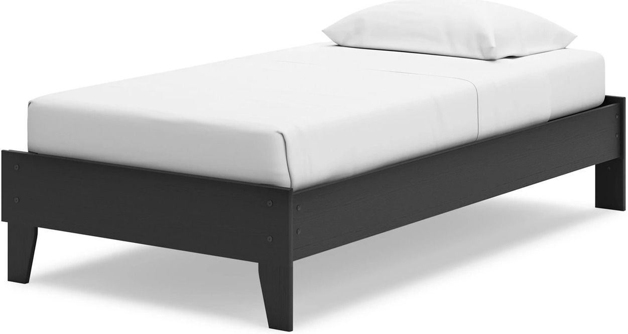 Socalle Twin Platform Bed In Black EB1865111