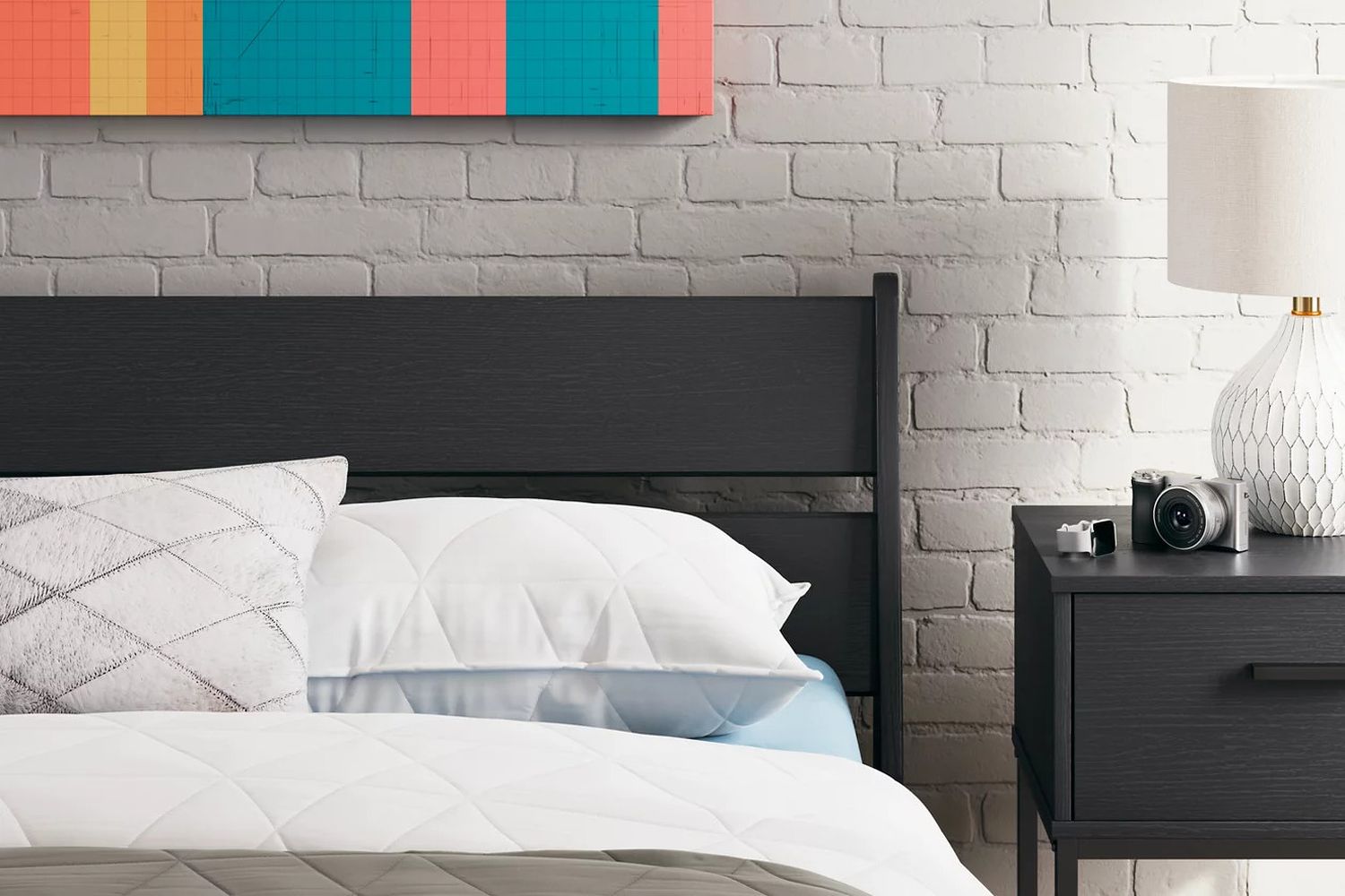 Socalle Full Panel Headboard In Black EB1865156