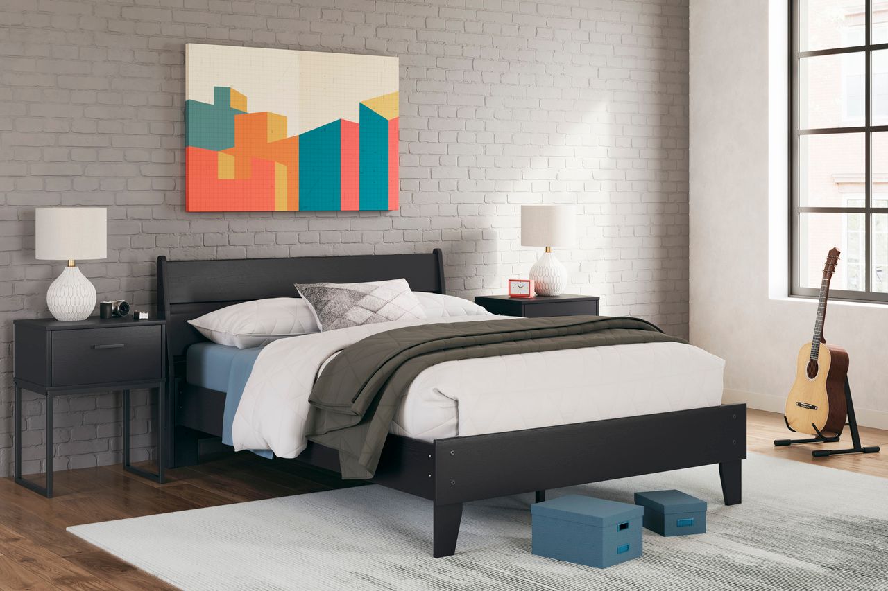 Socalle Full Panel Headboard In Black EB1865156