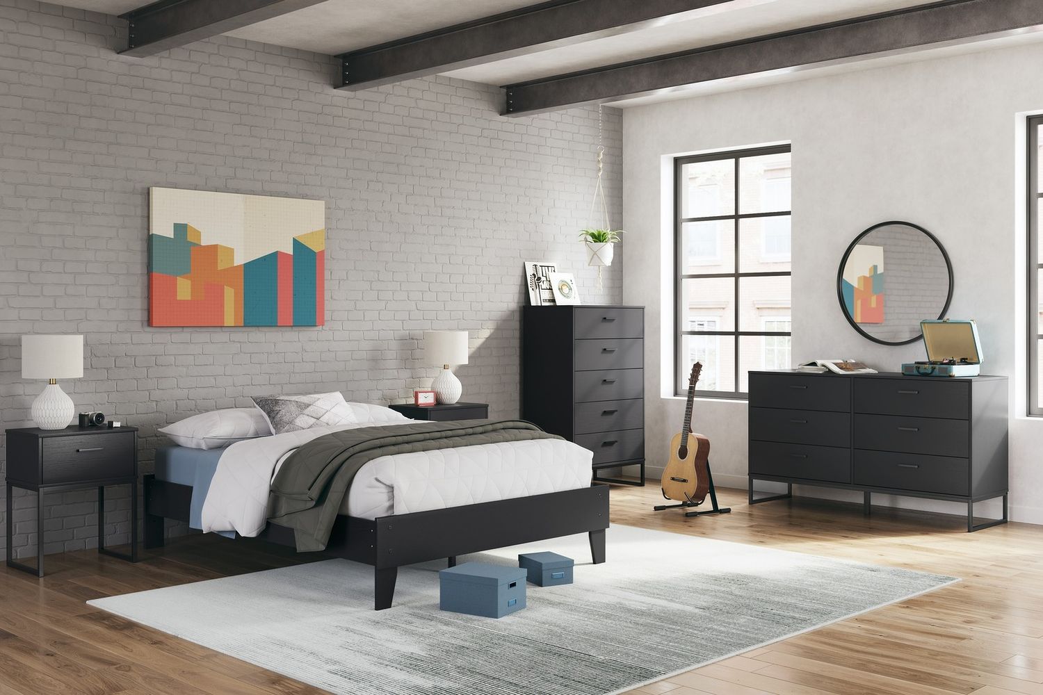 Socalle Nightstand In Black EB1865291