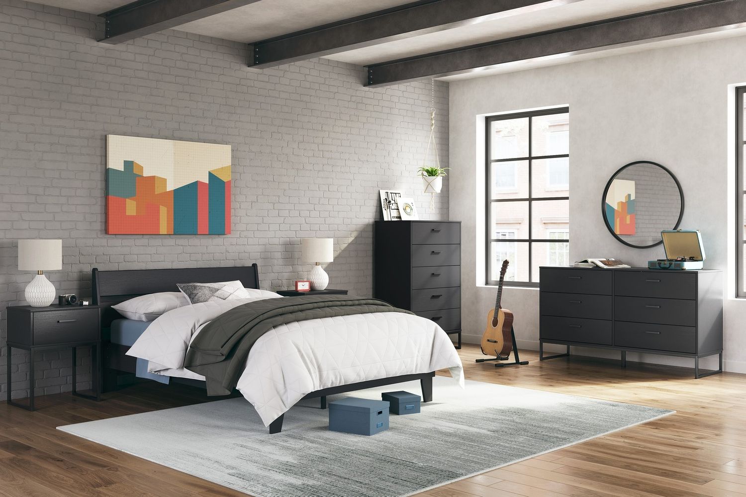 Socalle Nightstand In Black EB1865291
