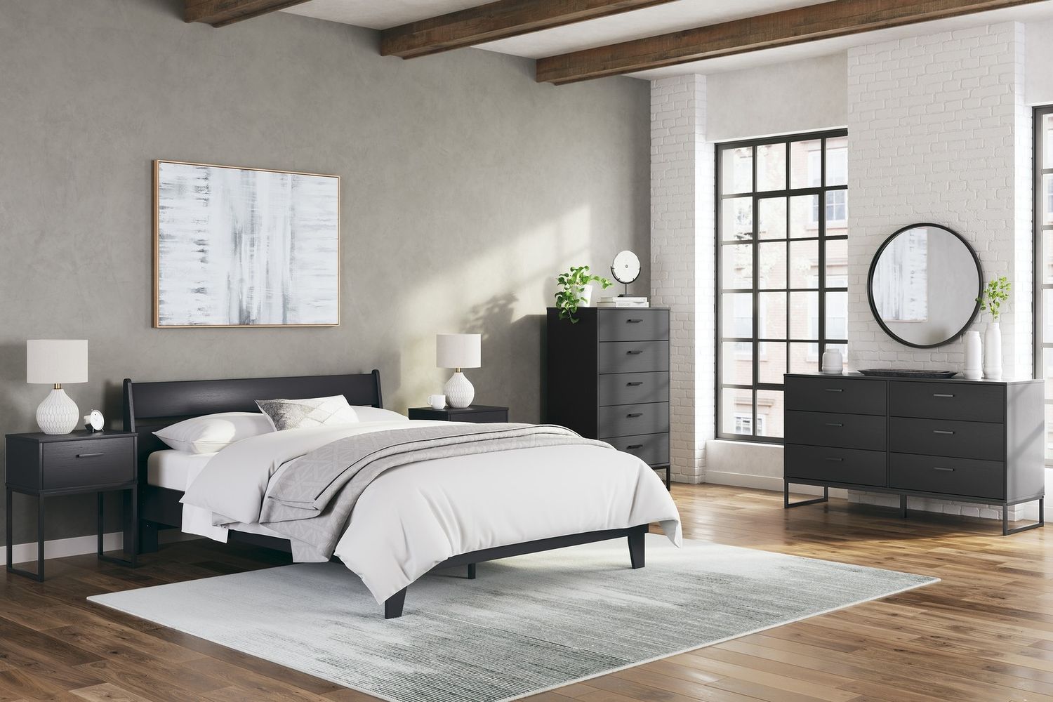 Socalle Nightstand In Black EB1865291