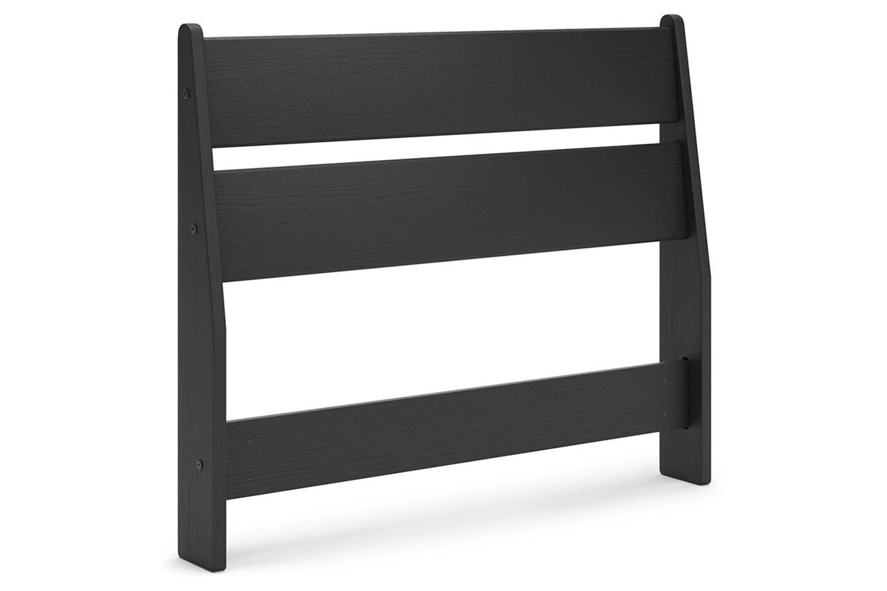 Socalle Twin Panel Platform Bed In Black EB1865B1