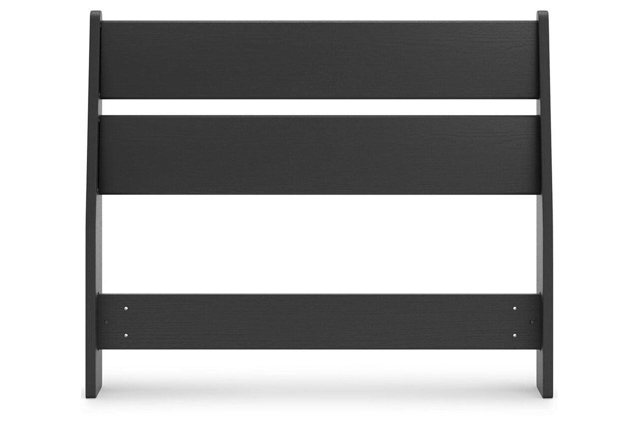 Socalle Twin Panel Platform Bed In Black EB1865B1