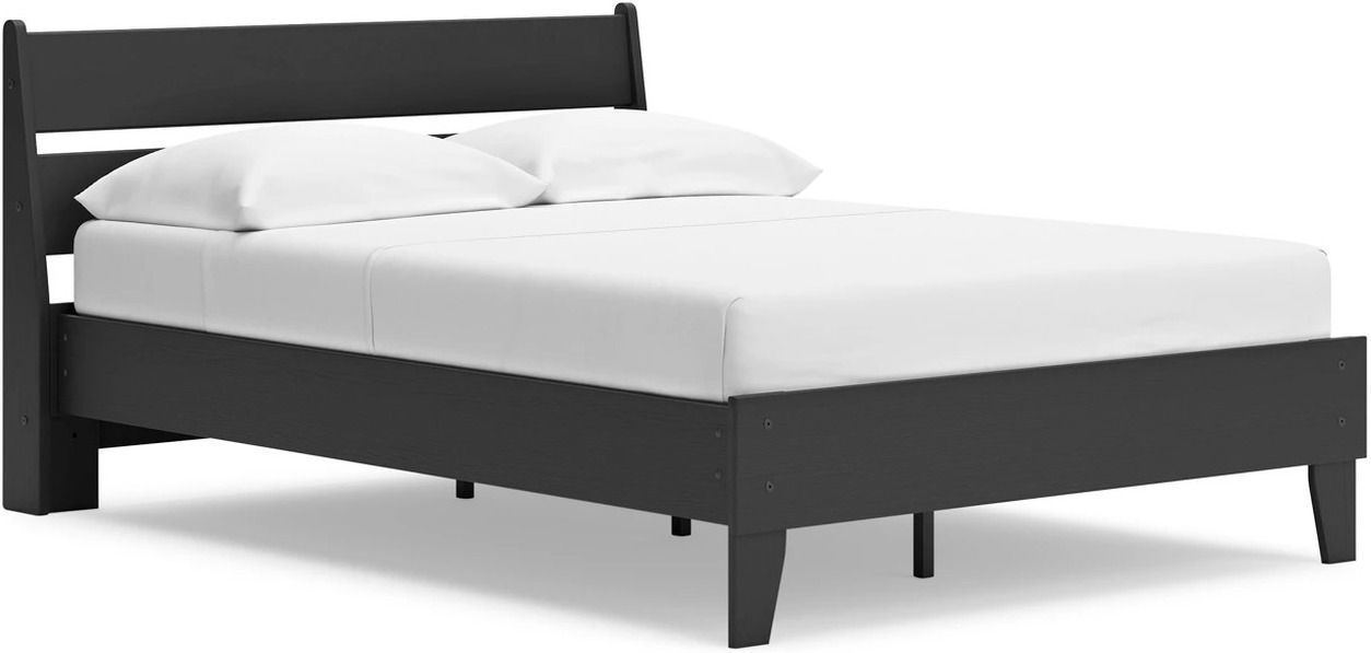 Socalle Full Panel Platform Bed In Black EB1865B2
