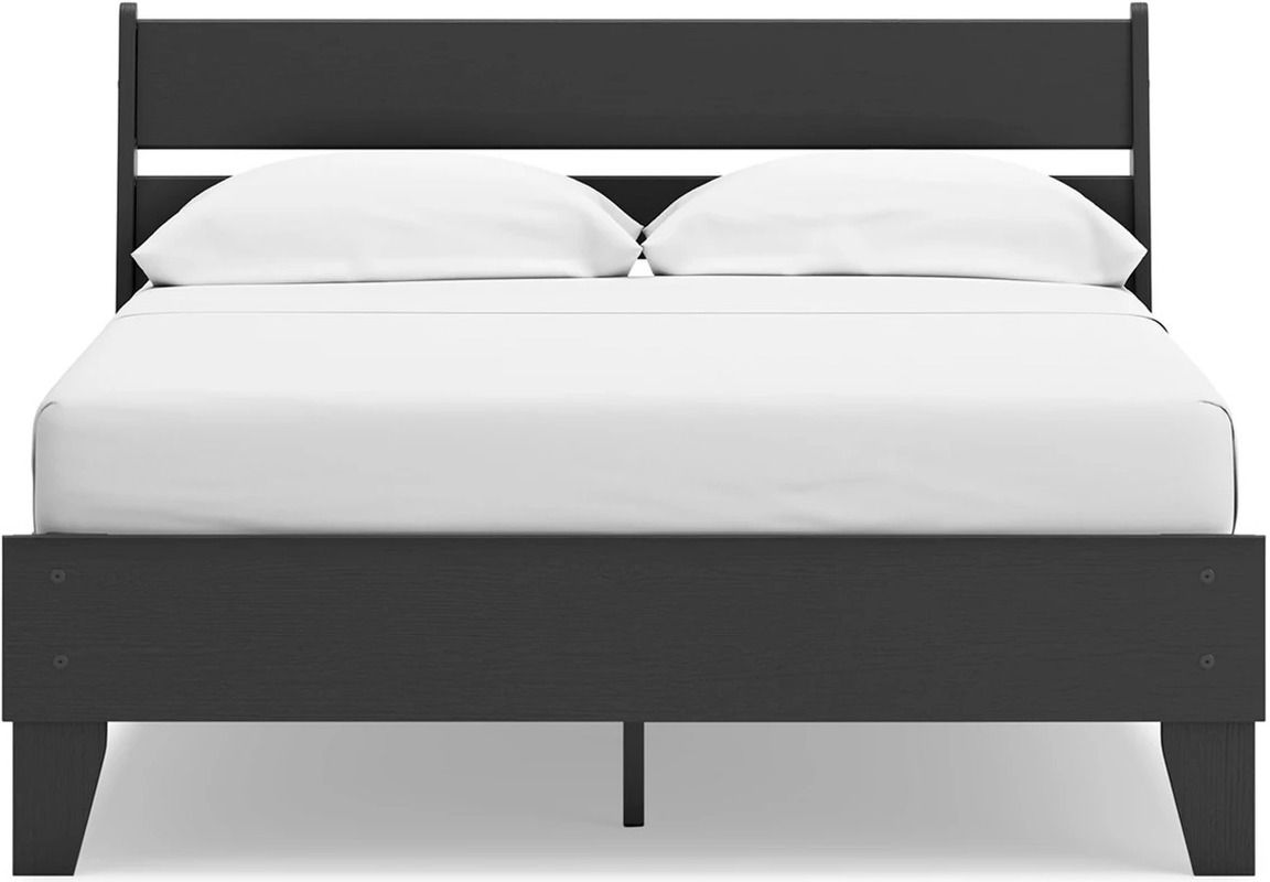 Socalle Full Panel Platform Bed In Black EB1865B2