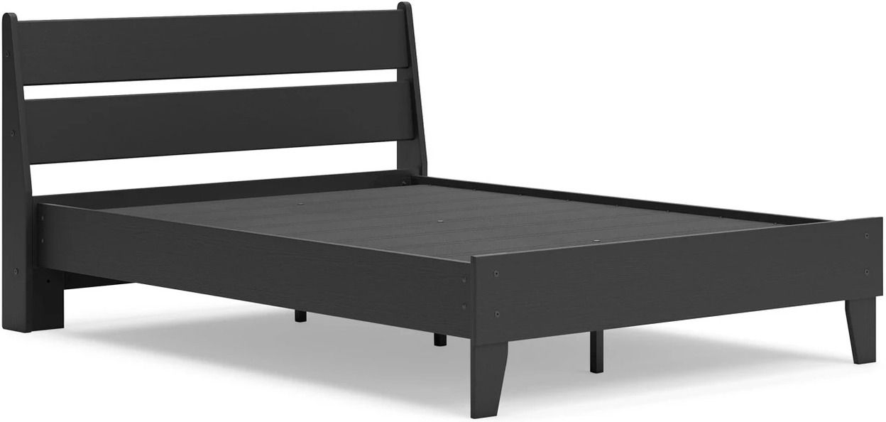 Socalle Full Panel Platform Bed In Black EB1865B2