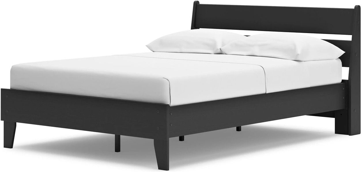 Socalle Full Panel Platform Bed In Black EB1865B2