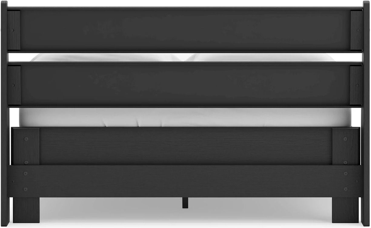 Socalle Full Panel Platform Bed In Black EB1865B2