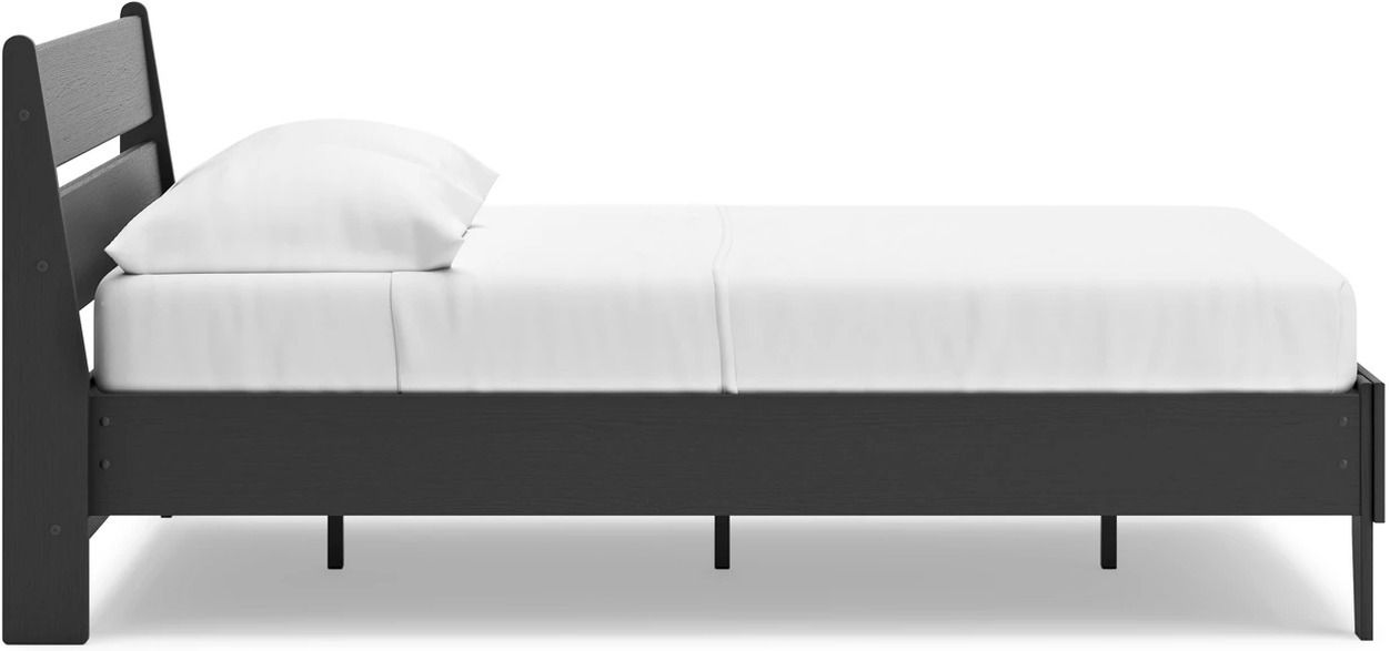 Socalle Full Panel Platform Bed In Black EB1865B2
