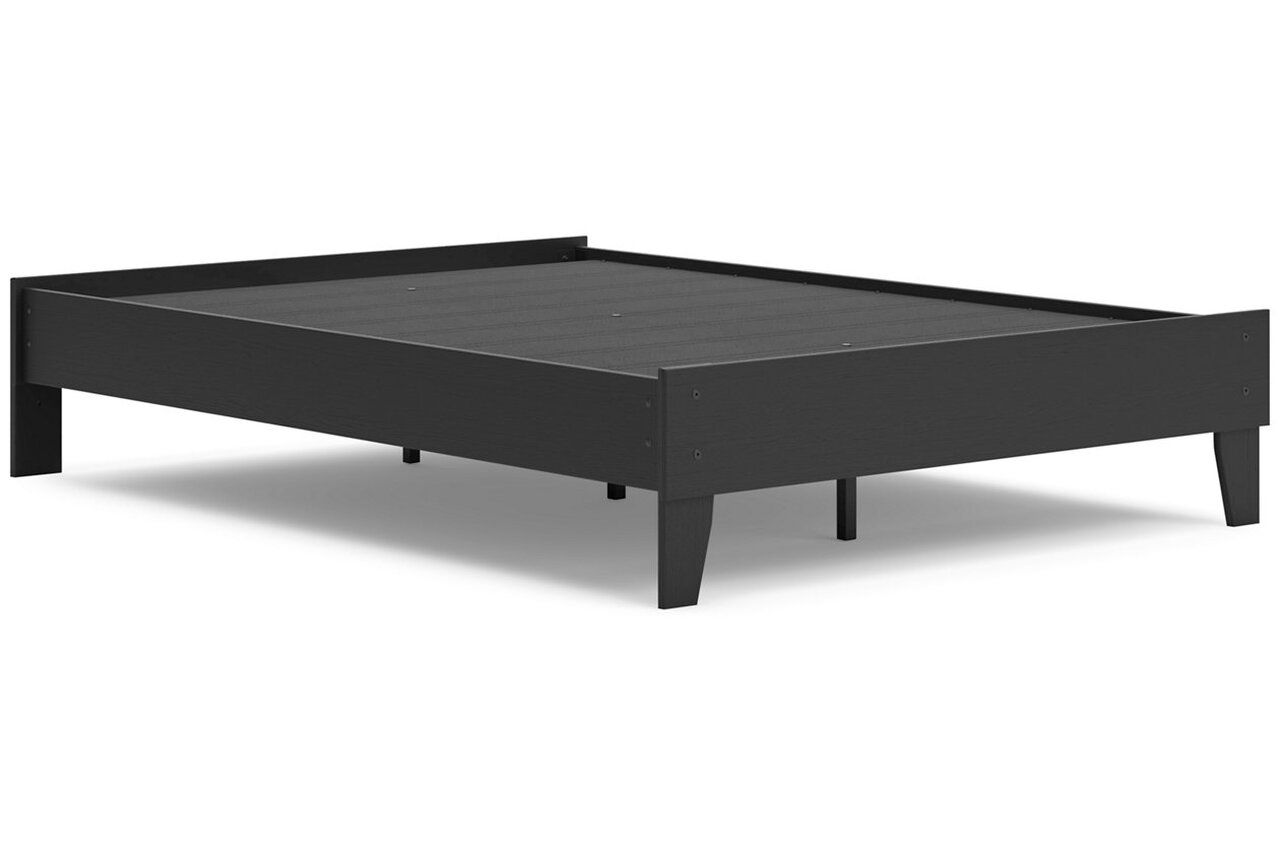 Socalle Full Panel Platform Bed In Black EB1865B2