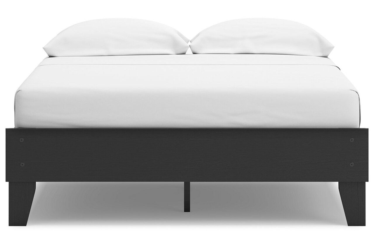 Socalle Full Panel Platform Bed In Black EB1865B2