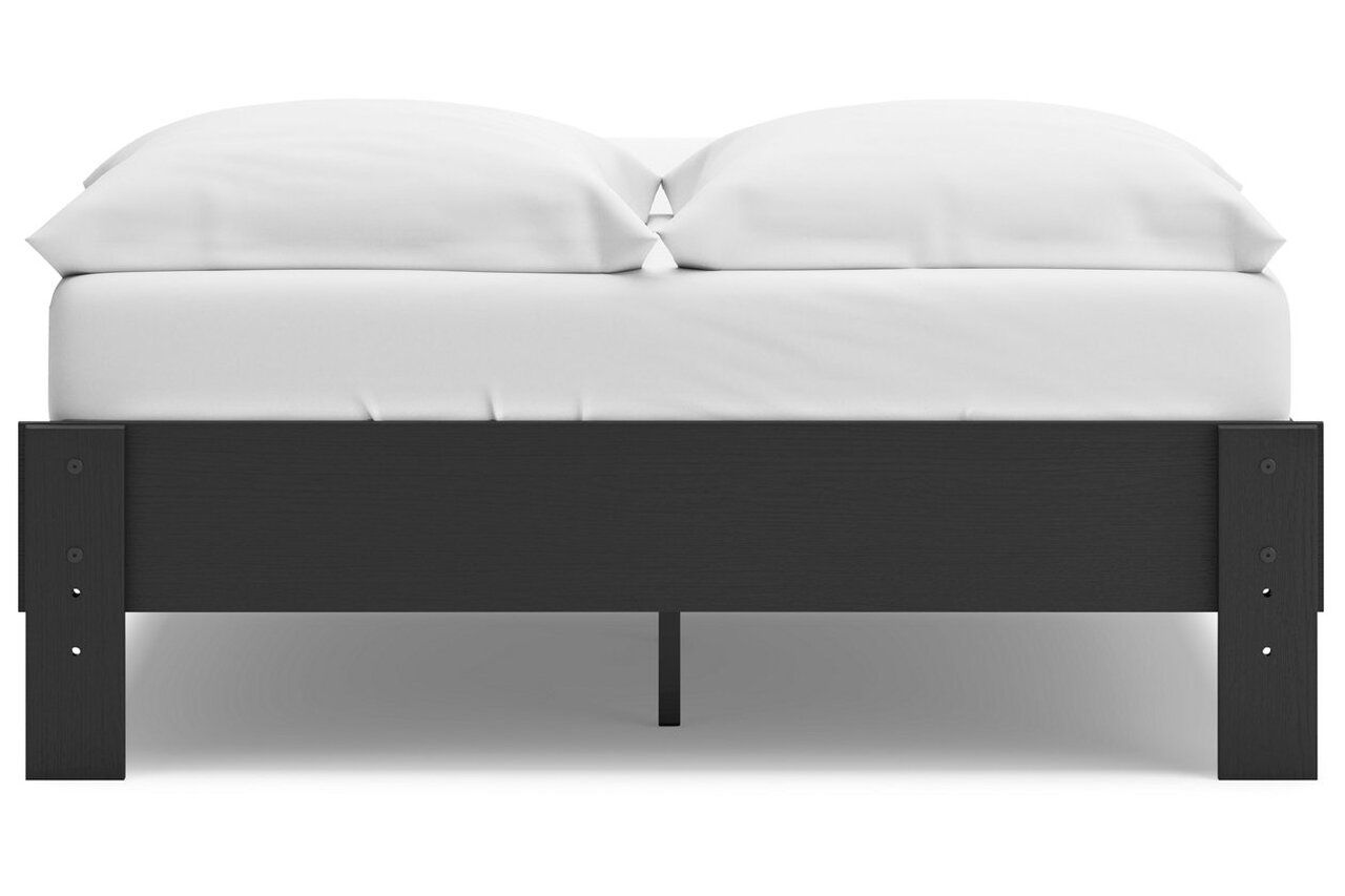 Socalle Full Panel Platform Bed In Black EB1865B2