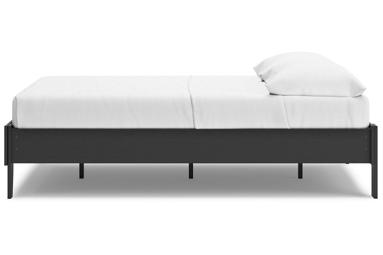Socalle Full Panel Platform Bed In Black EB1865B2
