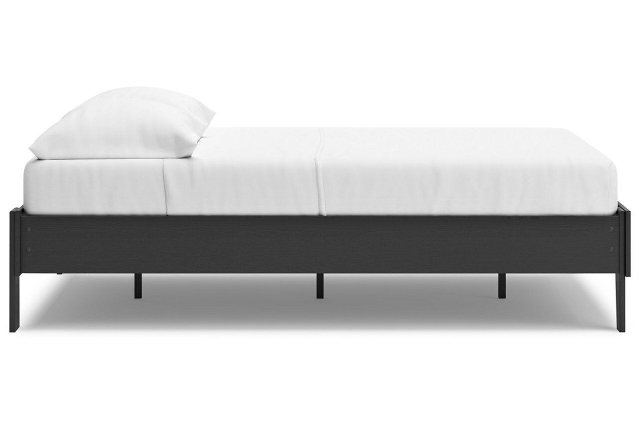 Socalle Full Panel Platform Bed In Black EB1865B2