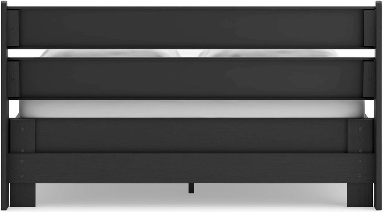 Socalle Queen Panel Platform Bed In Black EB1865B3