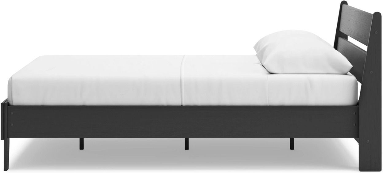 Socalle Queen Panel Platform Bed In Black EB1865B3