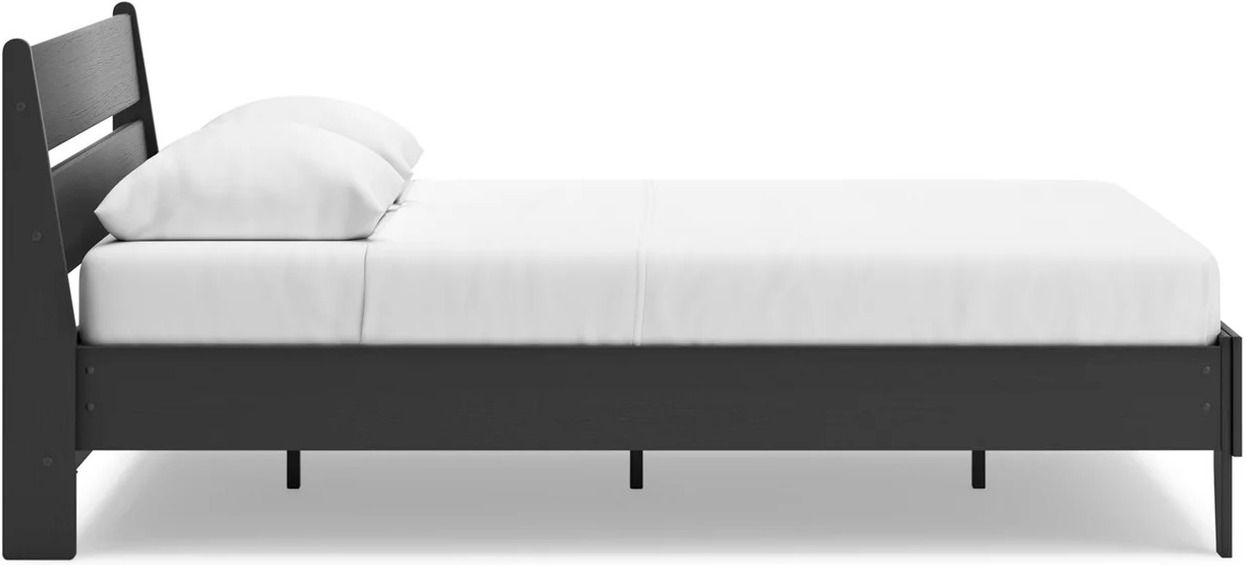 Socalle Queen Panel Platform Bed In Black EB1865B3