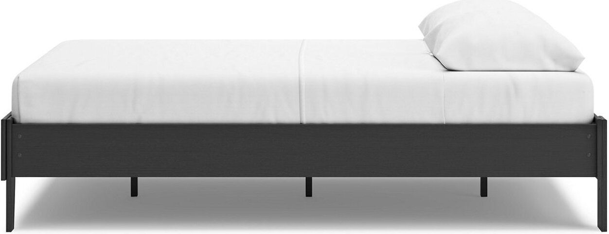 Socalle Queen Panel Platform Bed In Black EB1865B3