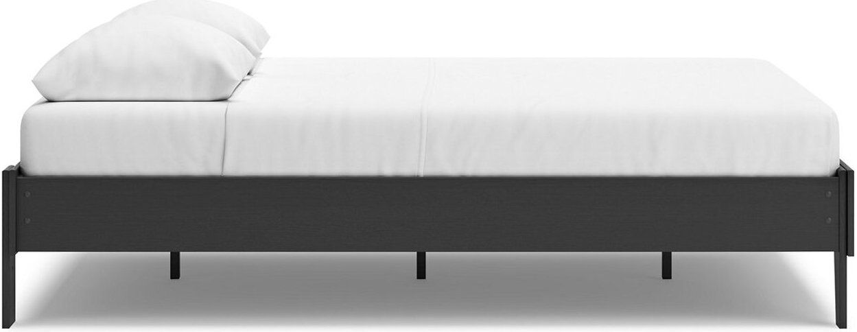 Socalle Queen Panel Platform Bed In Black EB1865B3