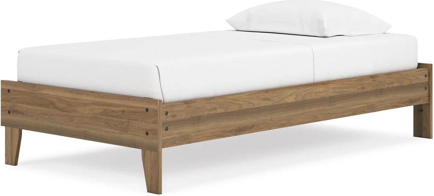 Deanlow Twin Platform Bed In Honey EB1866111