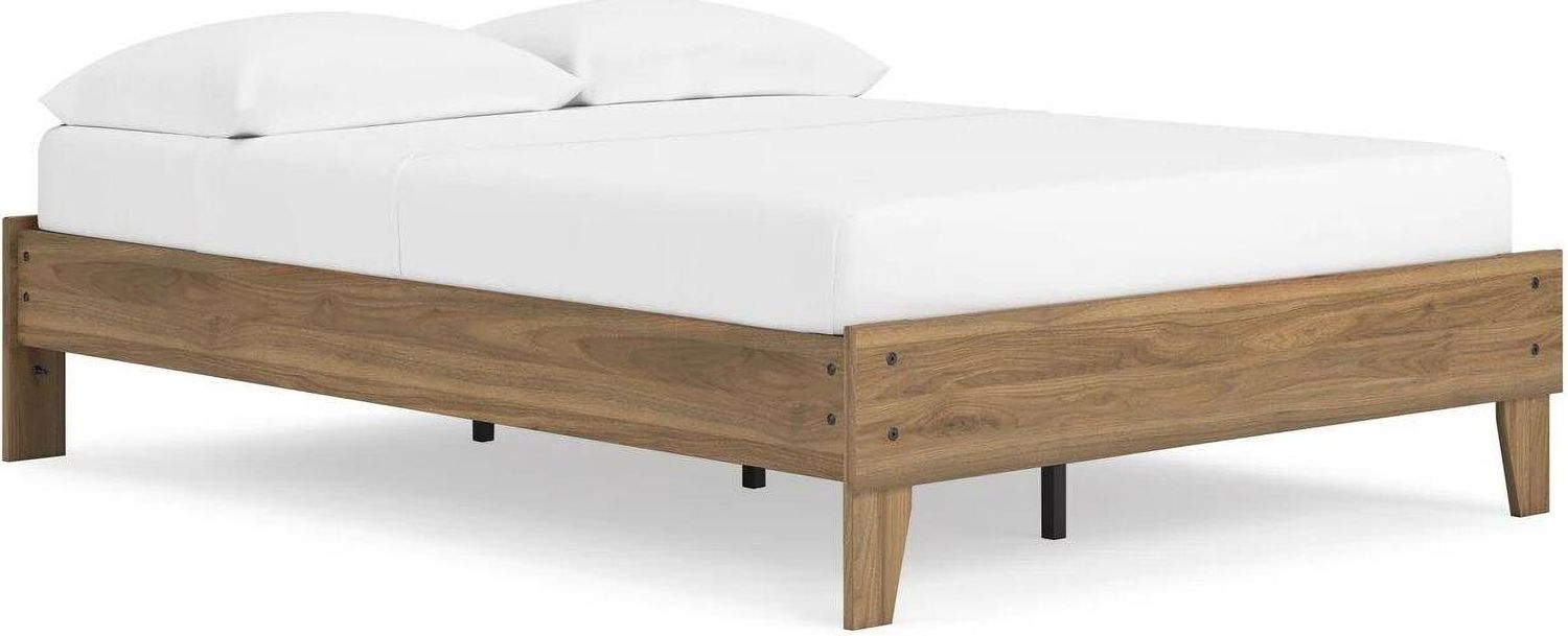 Deanlow Full Platform Bed In Honey EB1866112