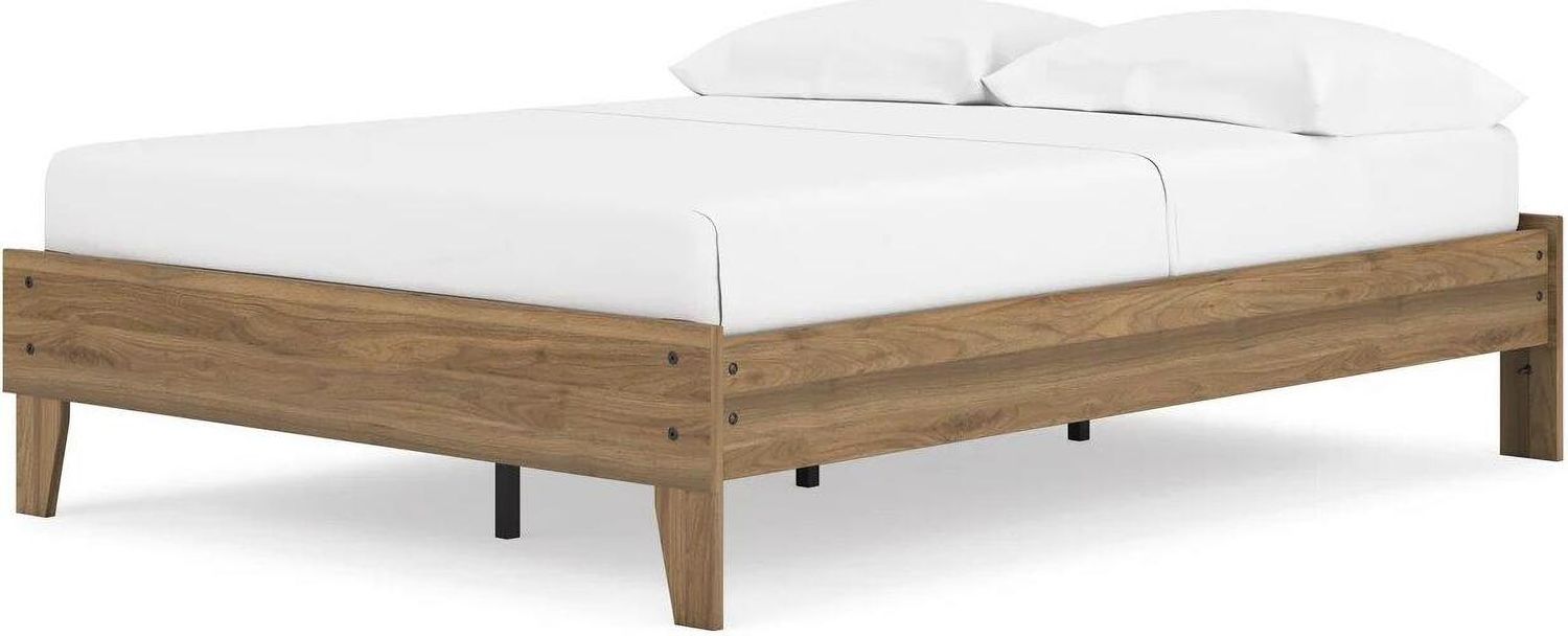 Deanlow Full Platform Bed In Honey EB1866112