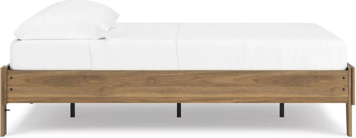 Deanlow Full Platform Bed In Honey EB1866112