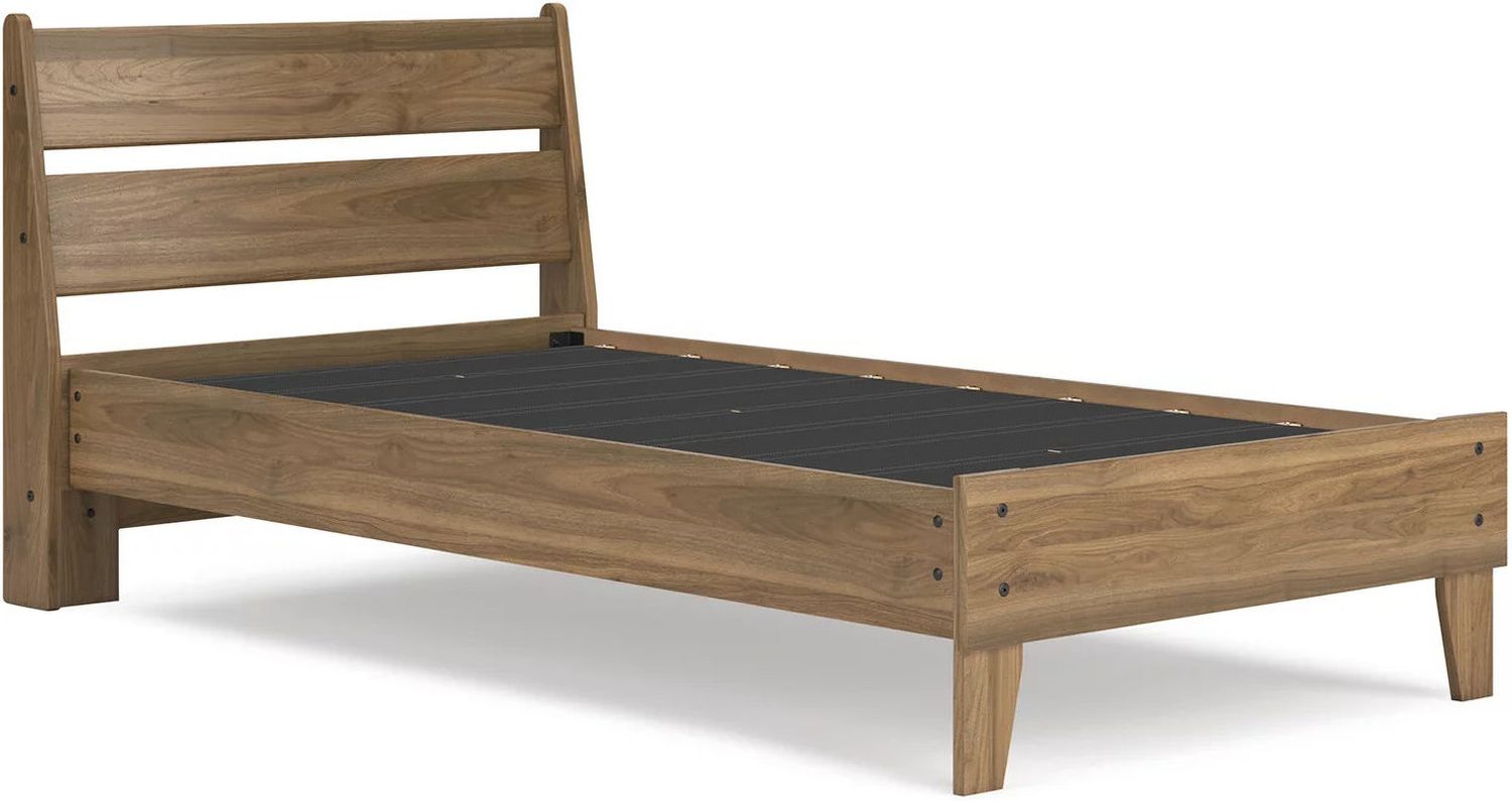 Deanlow Twin Panel Bed In Honey EB1866B1
