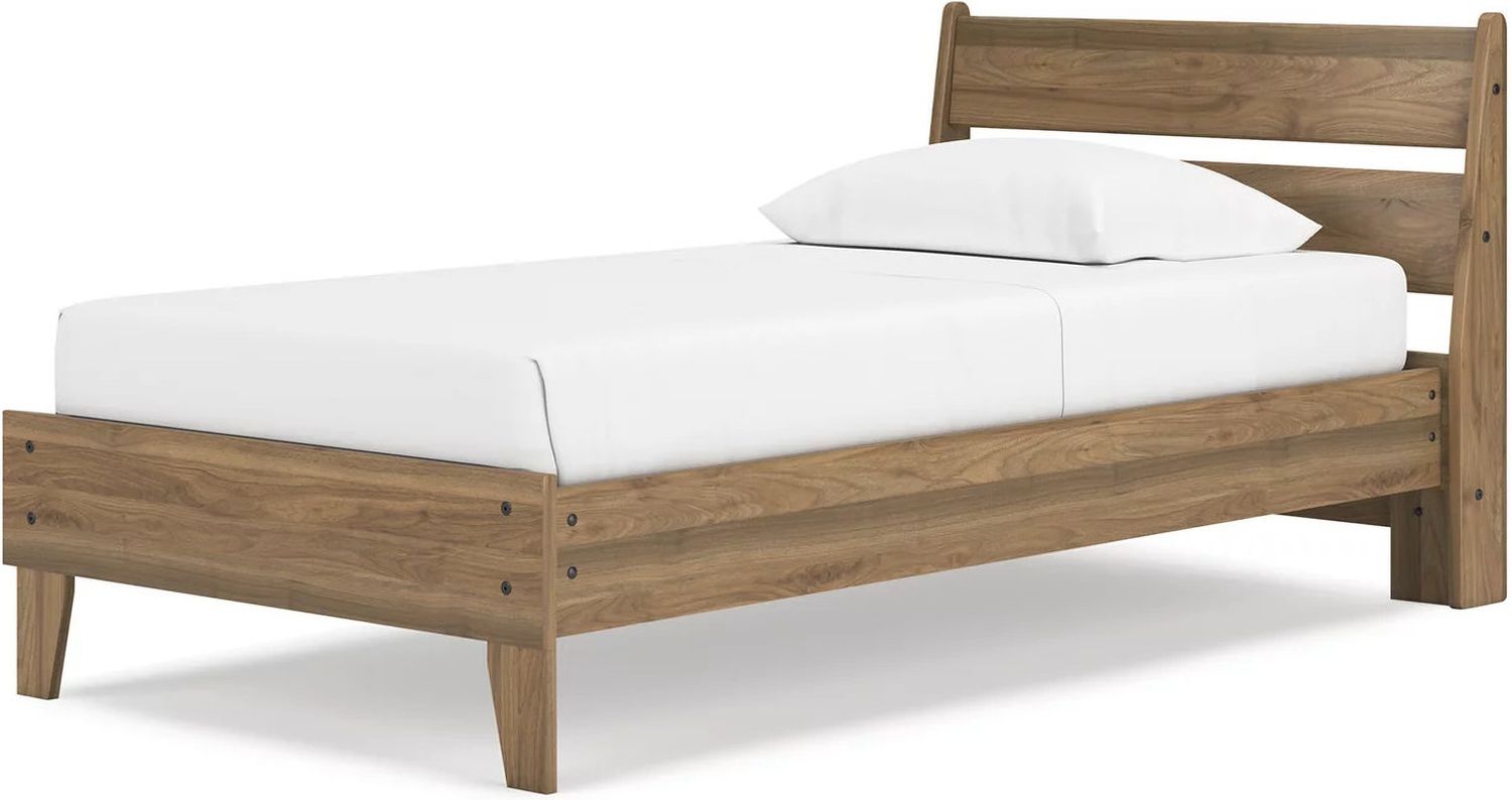 Deanlow Twin Panel Bed In Honey EB1866B1