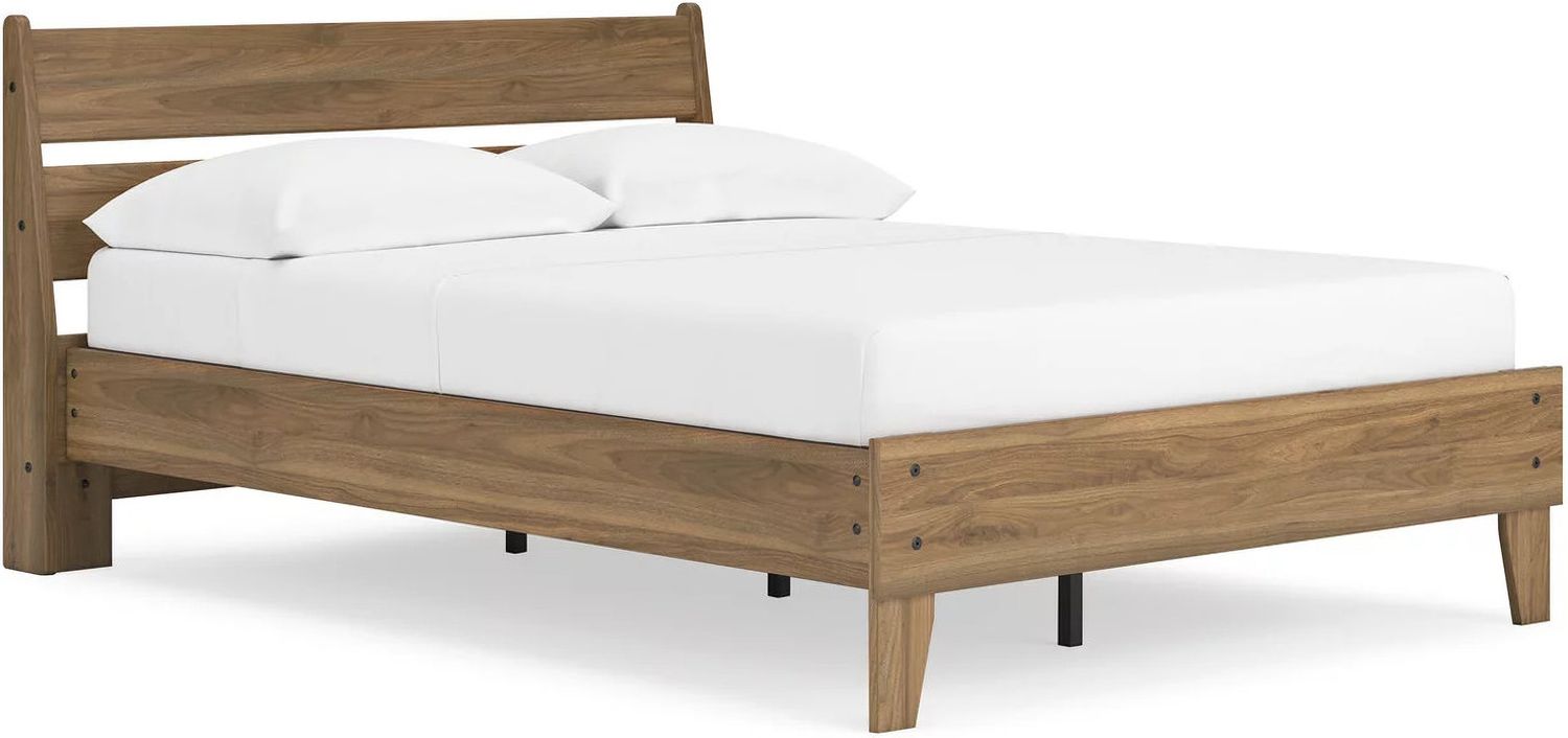 Deanlow Full Platform Panel Bed In Honey EB1866B2