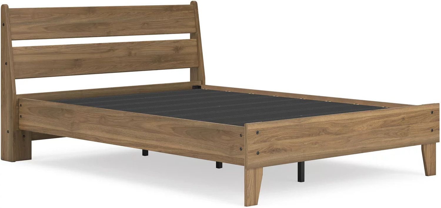 Deanlow Full Platform Panel Bed In Honey EB1866B2