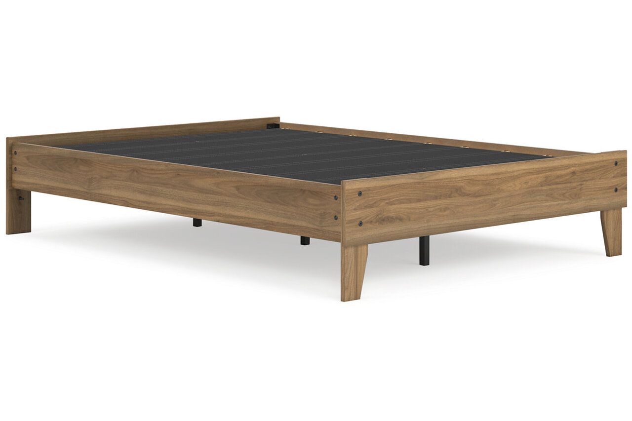Deanlow Full Platform Panel Bed In Honey EB1866B2