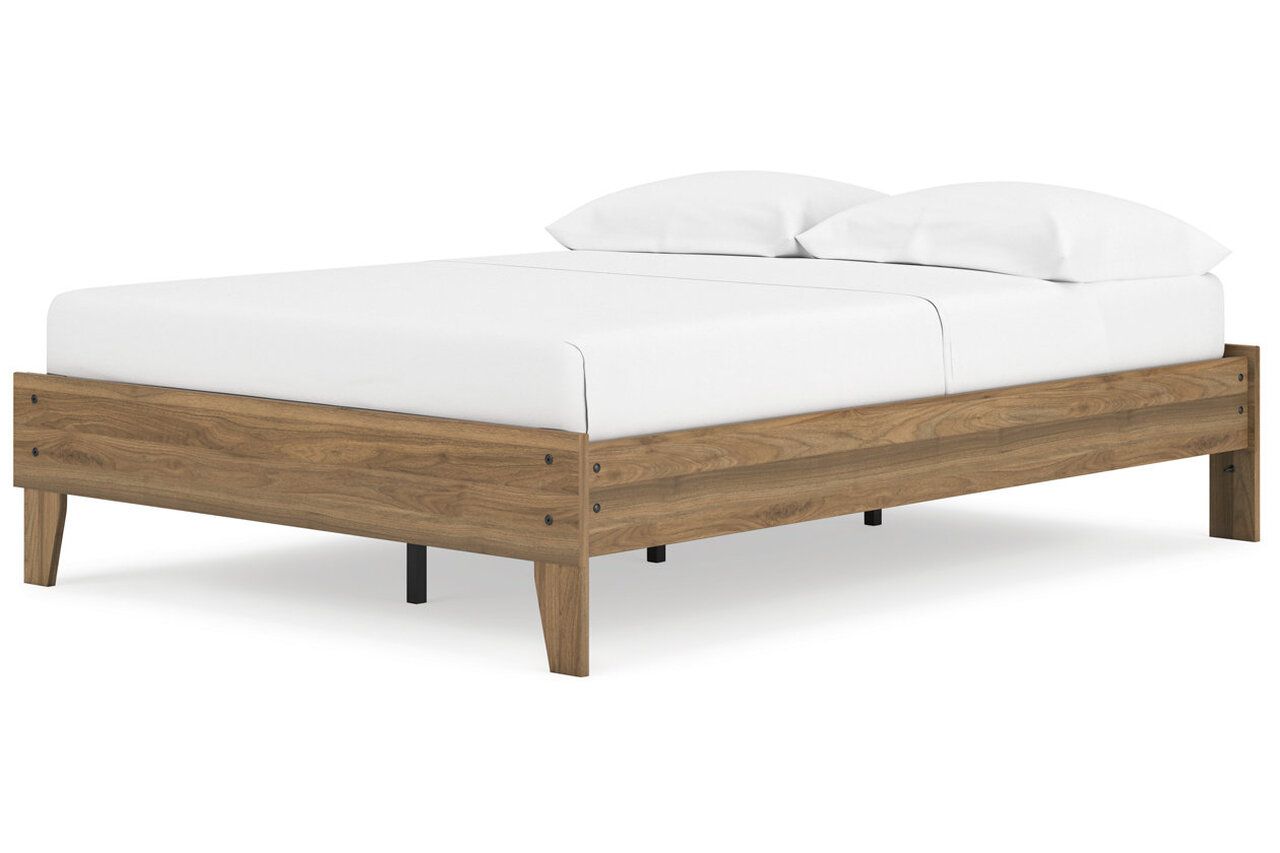 Deanlow Full Platform Panel Bed In Honey EB1866B2