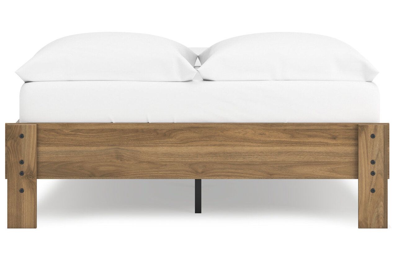 Deanlow Full Platform Panel Bed In Honey EB1866B2