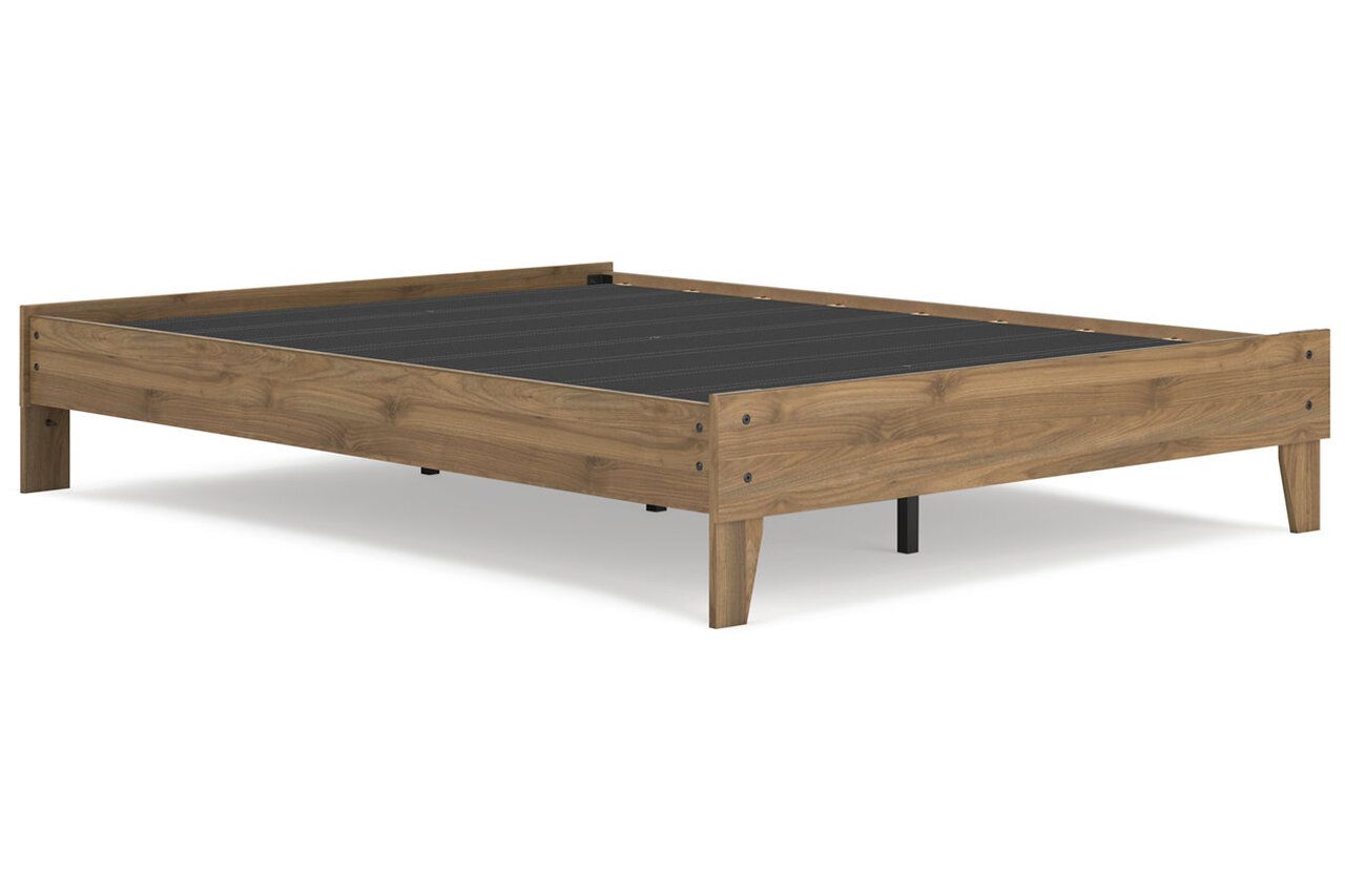 Deanlow Queen Platform Panel Bed In Honey EB1866B3
