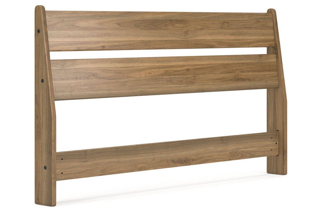 Deanlow Queen Platform Panel Bed In Honey EB1866B3