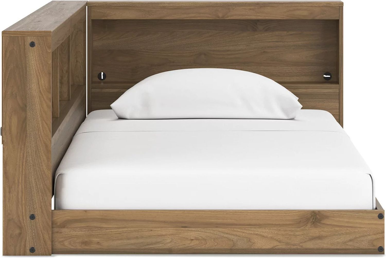 Deanlow Twin Bookcase Storage Bed In Honey EB1866B4