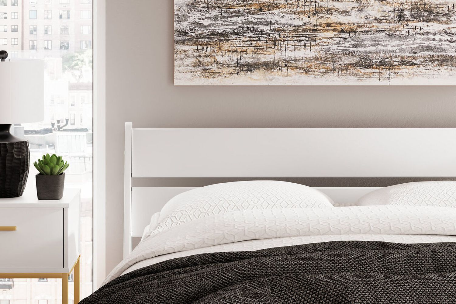 Socalle Queen Panel Headboard In Two-tone EB1867157