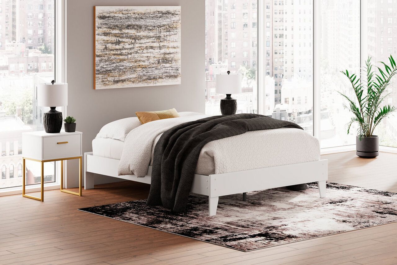 Socalle Queen Panel Platform Bed In Two-tone EB1867B3