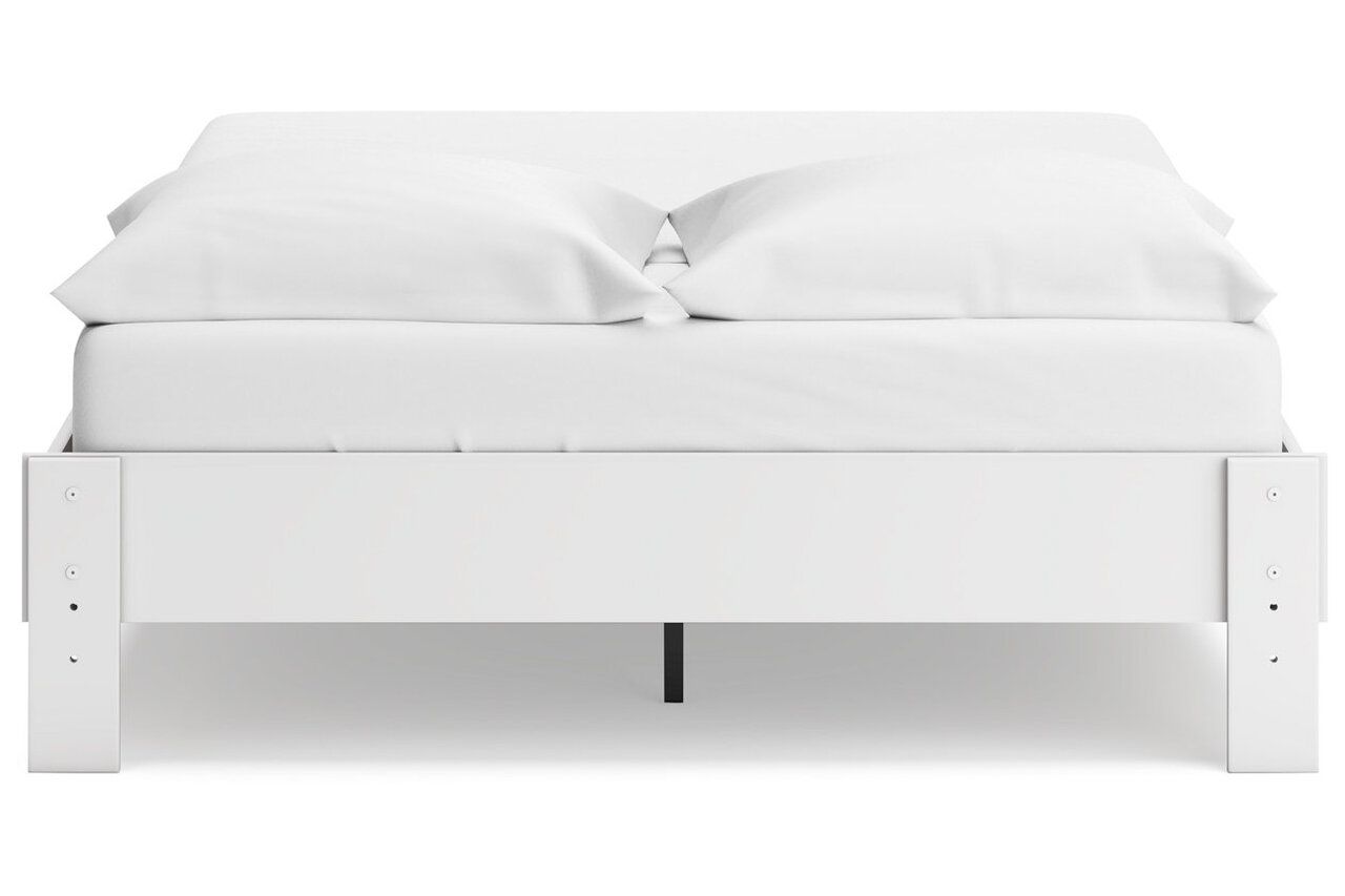 Socalle Queen Panel Platform Bed In Two-tone EB1867B3