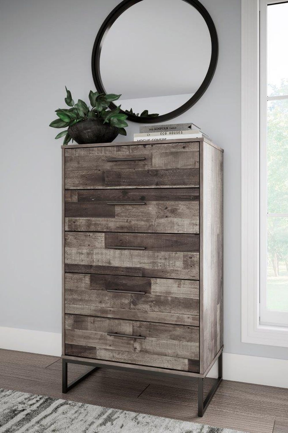 Neilsville Multi Gray Five Drawer Chest EB2120245
