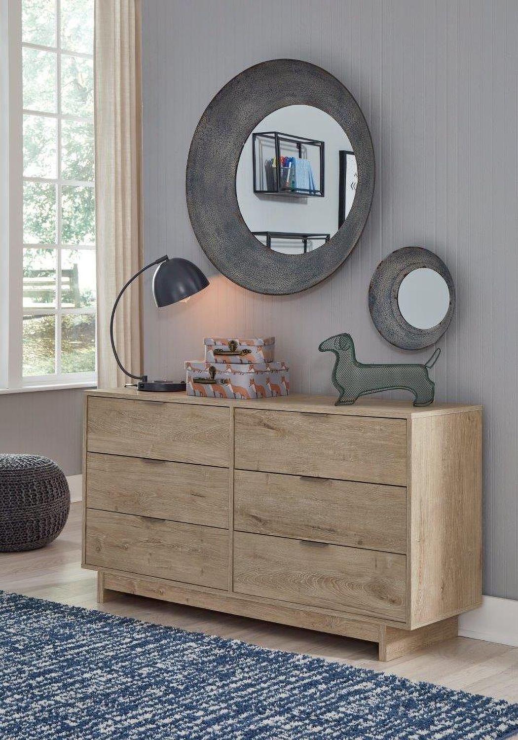 Oliah Natural Six Drawer Dresser EB2270231