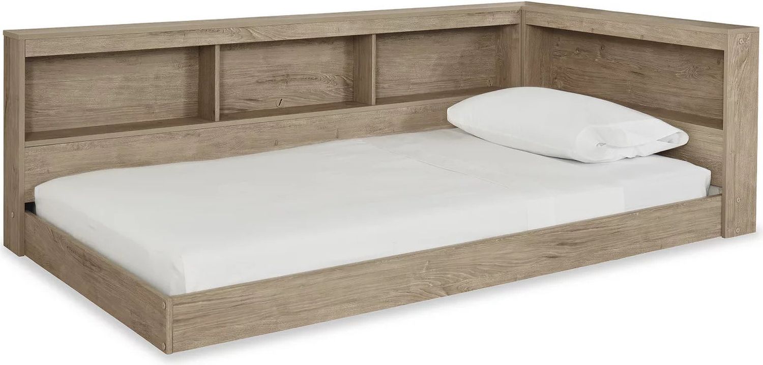 Oliah Natural Twin Bookcase Storage Bed EB2270B1