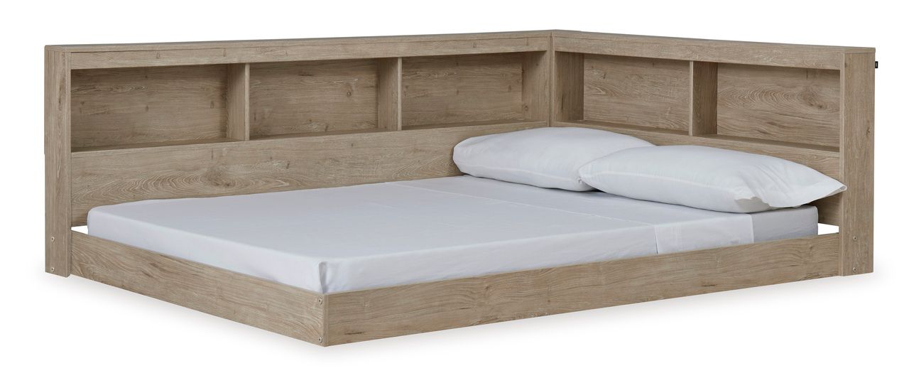 Oliah Natural Twin Bookcase Storage Bed EB2270B1