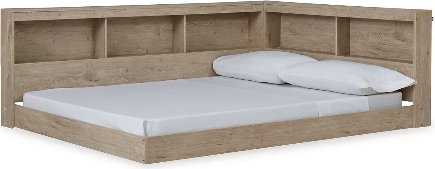 Oliah Natural Full Bookcase Storage Bed EB2270B2